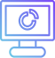 Adjustable performance rate computer logo